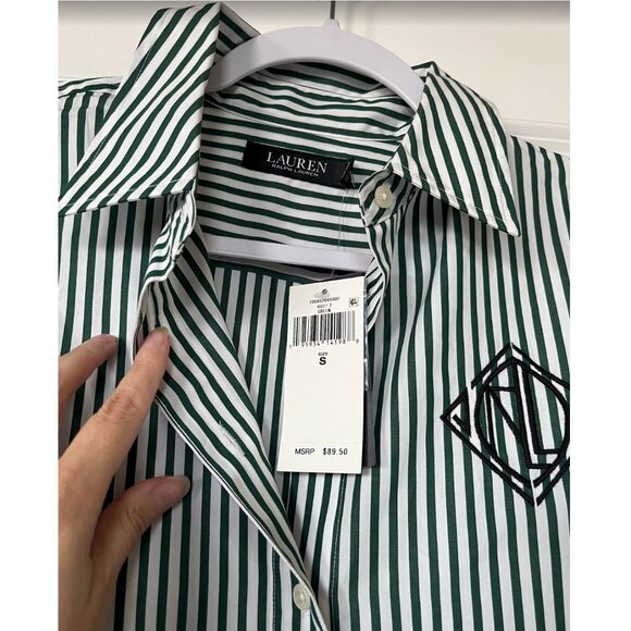 Ralph Lauren Striped Cotton Buttoned-Down Shirt - Picture 2 of 3